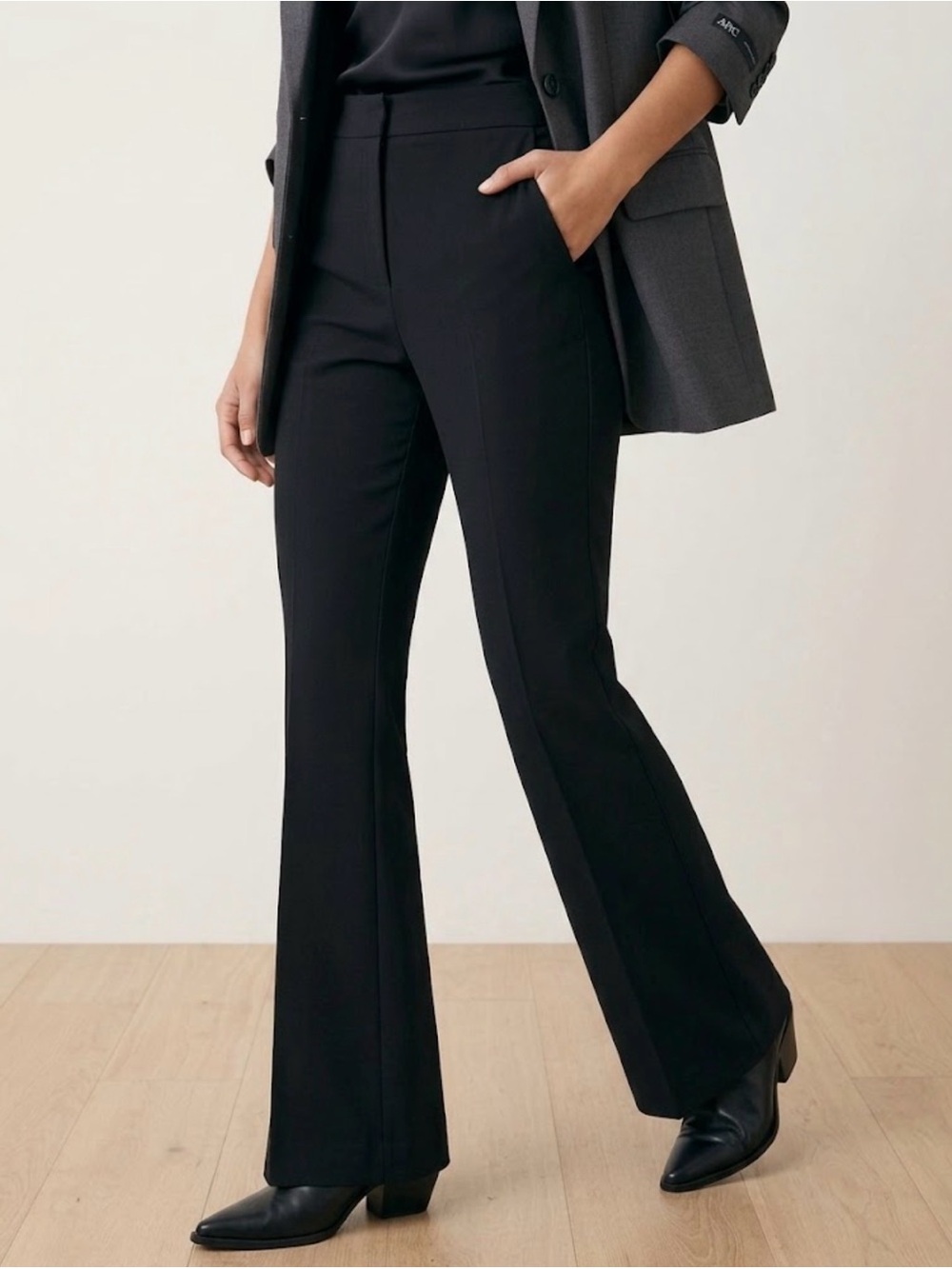 Zara Black Tailored Flare Pants